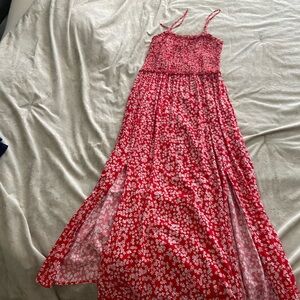 Red Floral Maxi Dress